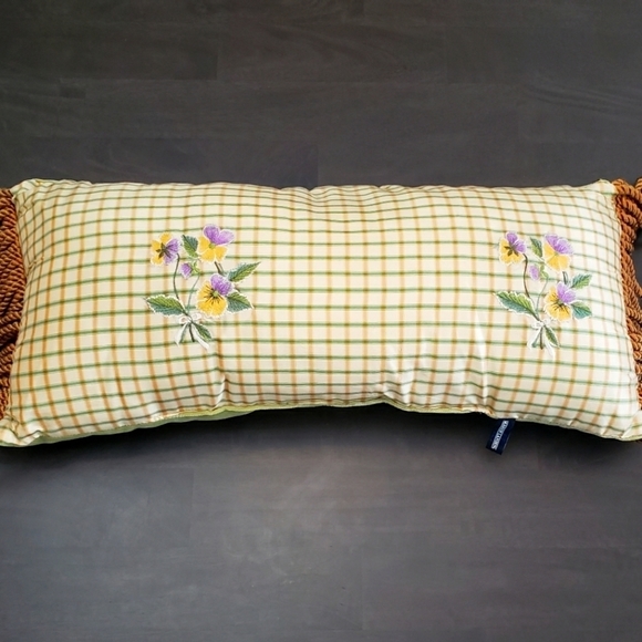 MADISON Landing Oblong Fringed Decorative Pillow - Picture 2 of 7